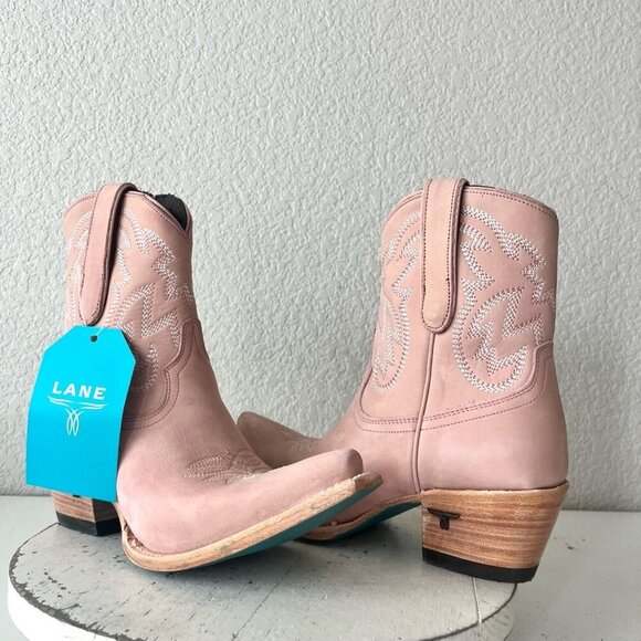 Lane SMOKESHOW Pink Cowboy Bootie Womens 8.5 Short Western Cowgirl Ankle Boots - Picture 1 of 14